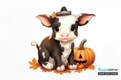 Baby Cow For Halloween Sublimation PNG Clipart Product Image 1