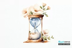 Hourglass Flower Watercolor PNG Clipart Product Image 1