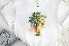 Watercolor Zipper image Palm Tree PNG Clipart Product Image 2