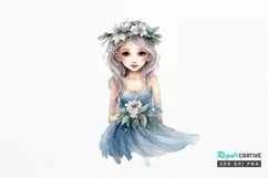 Winter Fairy Watercolor PNG Clipart Product Image 1