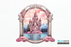 Fairy Castle Window Sublimation PNG Clipart Product Image 1