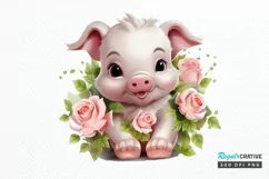 Cute Happy Baby Animal Sublimation PNG Clipart Product Image 1