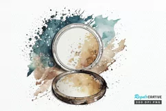 Watercolor Face Powder Mirror PNG Clipart Product Image 1