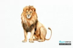 Watercolor Lion Wall Art PNG Clipart Product Image 1