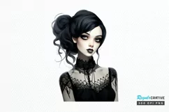 Gothic Fashion Girl PNG Clipart Product Image 1