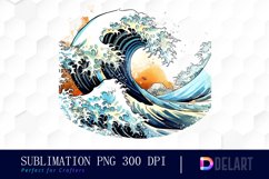 Watercolor Tsunami Clipart Fun Product Image 1