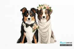 Dog Bride and Dog Groom PNG Clipart Product Image 1