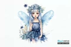 Winter Fairy Watercolor PNG Clipart Product Image 1