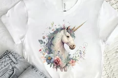 Watercolor Cute Unicorn PNG Clipart Product Image 2