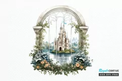 Fairy Castle Window Sublimation PNG Clipart Product Image 1