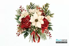 Christmas Flower Bouquet PNG Clipart Product Image 1