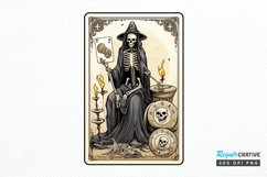 Skeleton Witch Tarot Card PNG Clipart Product Image 1