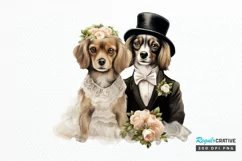 Dog Bride and Dog Groom PNG Clipart Product Image 1