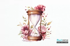Hourglass Flower Watercolor PNG Clipart Product Image 1