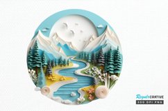 Paper Art Landscape PNG Clipart Product Image 1