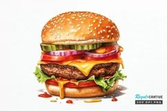 Big Hamburgers Sublimation PNG Clipart Product Image 1