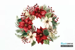 Christmas Holiday Wreath PNG Clipart Product Image 1
