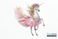 Ballerina Unicorns PNG Clipart Product Image 1
