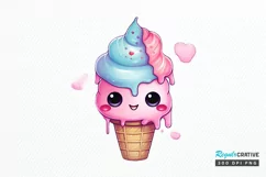 Artistic Drawing Kawaii Ice Cream PNG Clipart Product Image 1