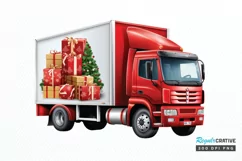 Christmas Truck PNG Clipart Product Image 1