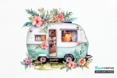 Watercolor Caravan Sublimation PNG Clipart Product Image 1