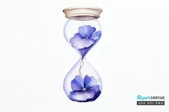 Hourglass Flower Watercolor PNG Clipart Product Image 1