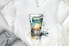 Watercolor Shot Glass PNG Clipart Product Image 2