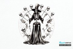Skeleton Witch Tarot Card PNG Clipart Product Image 1