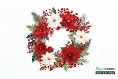 Christmas Holiday Wreath PNG Clipart Product Image 1