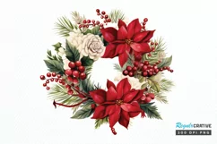 Christmas Holiday Wreath PNG Clipart Product Image 1