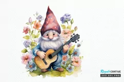 Watercolor Rockstar Gnome PNG Clipart Product Image 1
