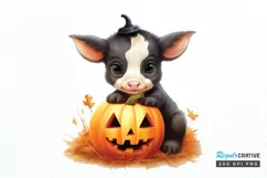 Baby Cow For Halloween Sublimation PNG Clipart Product Image 1