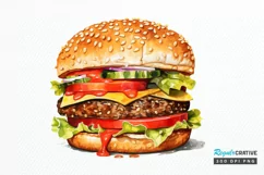 Big Hamburgers Sublimation PNG Clipart Product Image 1