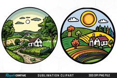 Watercolor Countryside Artwork Clipart Product Image 1