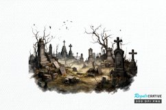Big Watercolor Halloween PNG Clipart Product Image 1
