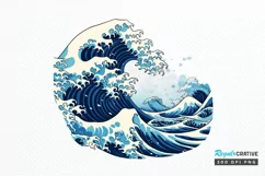 Japanese Kanagawa Wave PNG Clipart Product Image 1