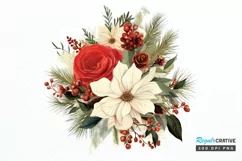 Christmas Flower Bouquet PNG Clipart Product Image 1