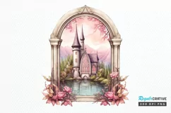 Fairy Castle Window Sublimation PNG Clipart Product Image 1