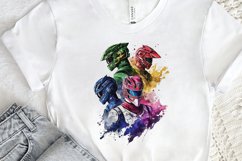 Watercolor Power Rangers PNG Clipart Product Image 2