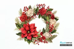 Christmas Holiday Wreath PNG Clipart Product Image 1