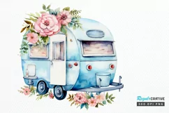 Watercolor Caravan Sublimation PNG Clipart Product Image 1