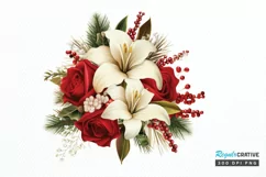 Christmas Flower Bouquet PNG Clipart Product Image 1
