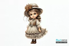 Victorian Little Girl PNG Clipart Product Image 1