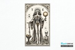 Skeleton Witch Tarot Card PNG Clipart Product Image 1