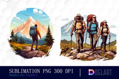 Hiking Watercolor Sublimation Art Product Image 1