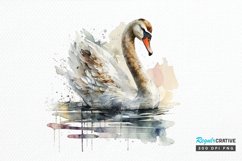 Watercolor Swan PNG Clipa Product Image 1