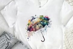 Watercolor Umbrella PNG Clipart Product Image 2