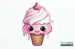 Artistic Drawing Kawaii Ice Cream PNG Clipart Product Image 1