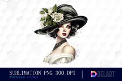 Watercolor Elegant Glam Lady Illustration Clipart Product Image 1