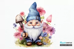 Watercolor Rockstar Gnome PNG Clipart Product Image 1